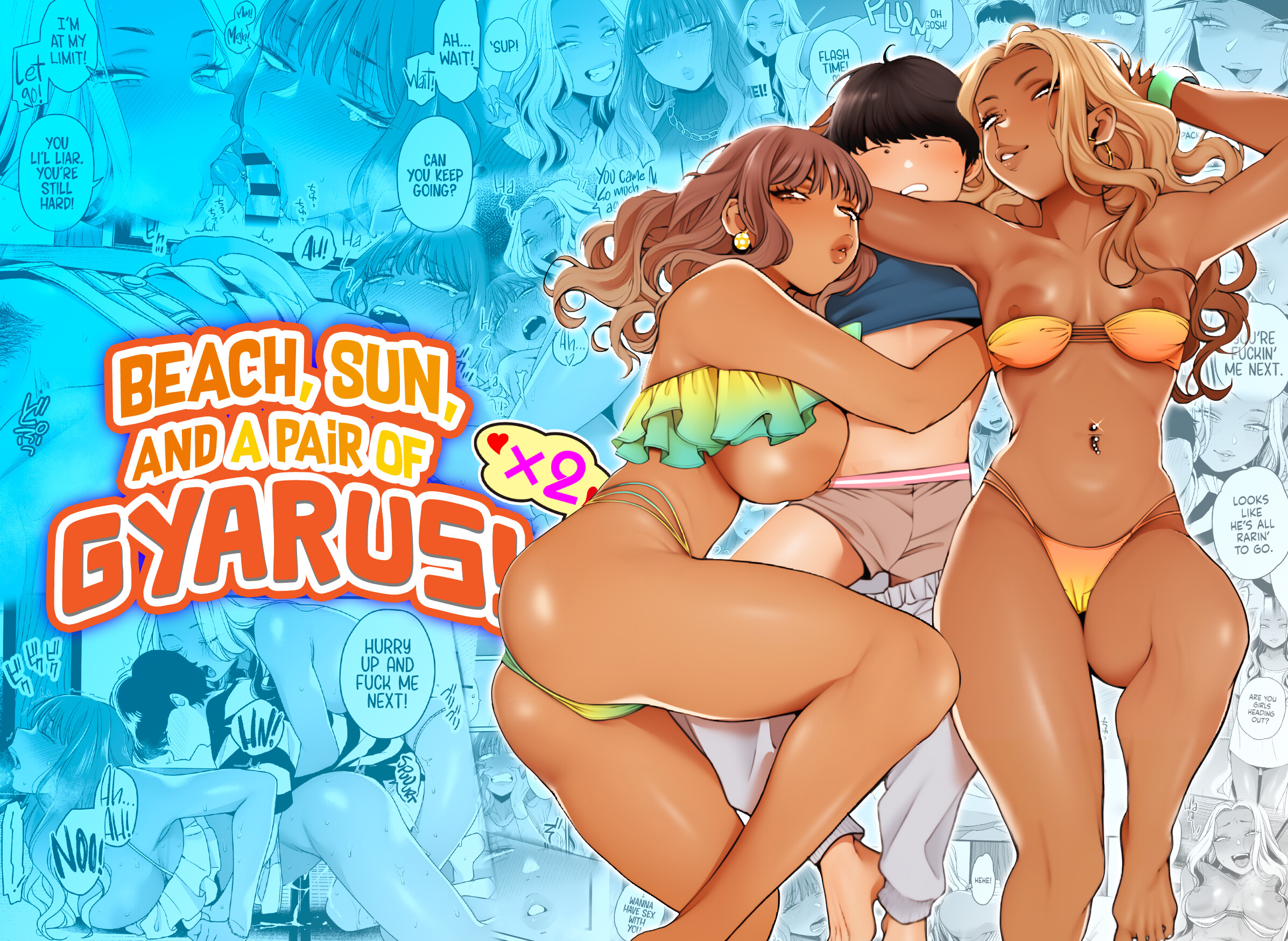 Hentai Manga Comic-Beach, Sun, And A Pair Of Gyarus!-Read-82